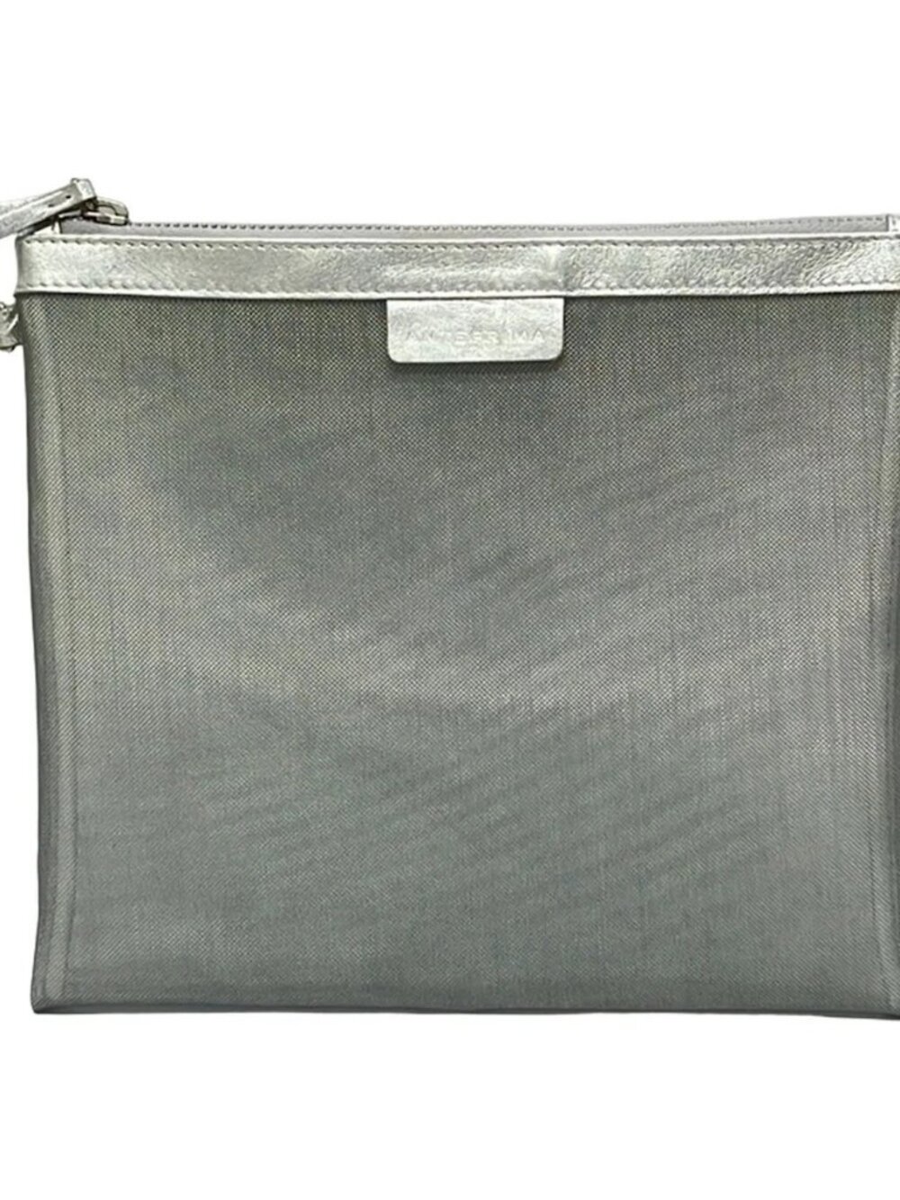 ANTEPRIMA Silver Chemical Fiber Leather Pouch